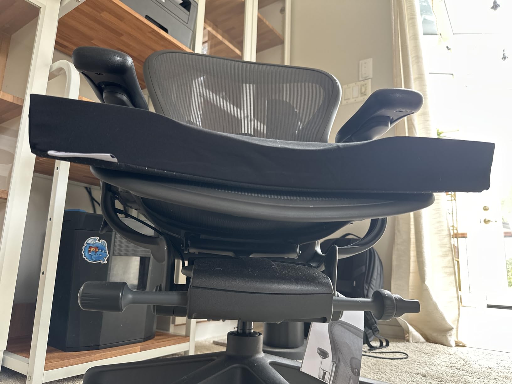 Purple Back Cushion | Pressure Reducing Grid Designed for Ultimate Comfort | Designed for Chairs, Gaming, and Travel | Made in The USA customer photo 2