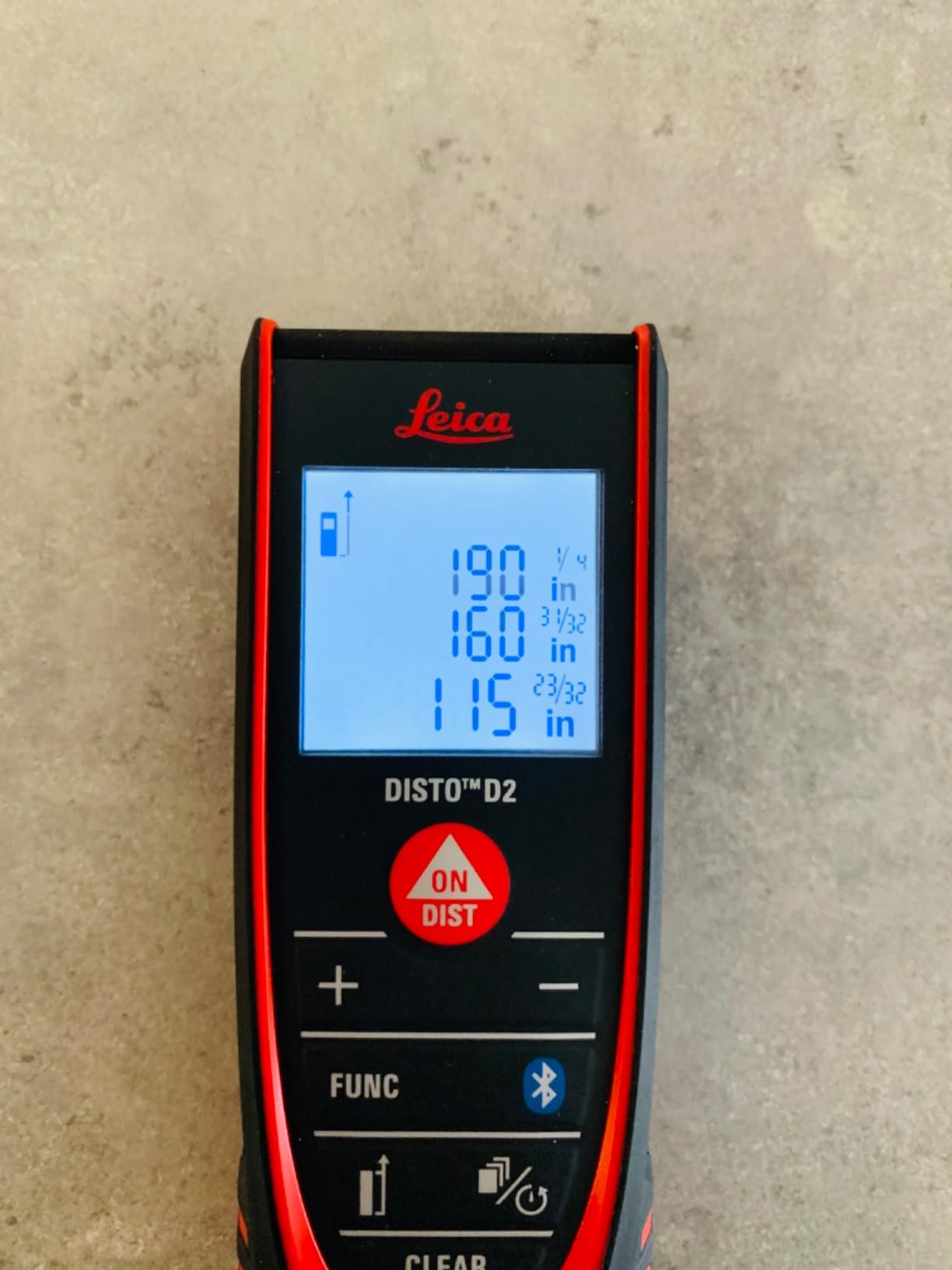 Leica Geosystems DISTO D2 New 330ft Laser Distance Measure with Bluetooth 4.0, Black/Red, 1.7 x 1 x 4.6 inches customer photo 1