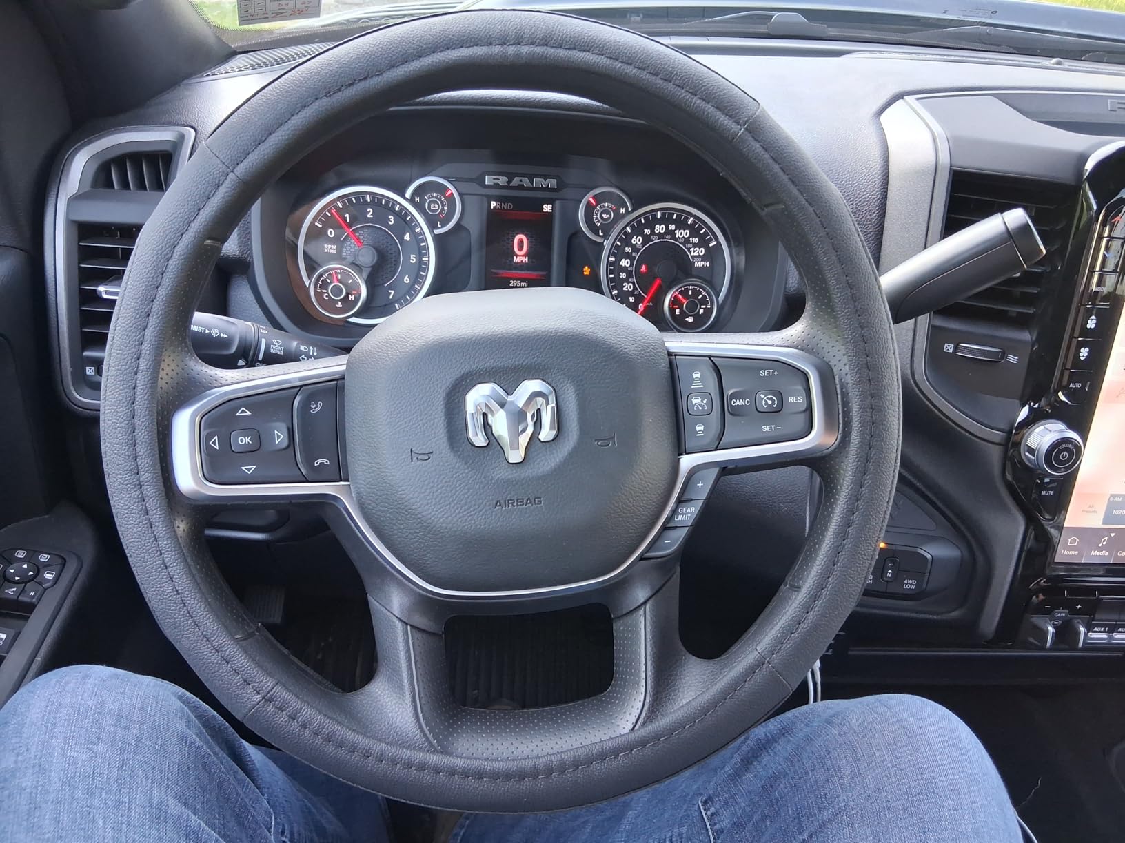 SEG Direct Car Steering Wheel Cover Universal Standard Size 14.5-15 inch, Black Microfiber Leather customer photo 1