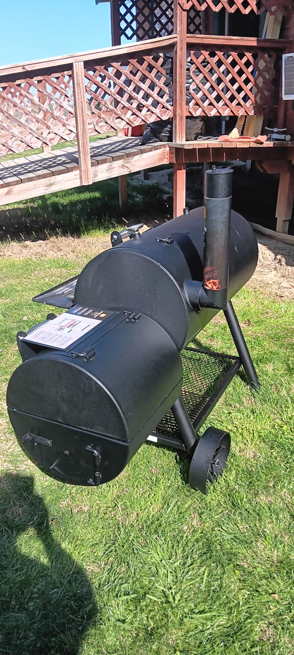 Oklahoma Joe's Longhorn Reverse Flow Offset Charcoal Smoker and Grill with 1060 sq. in. Cooking Area customer photo 2