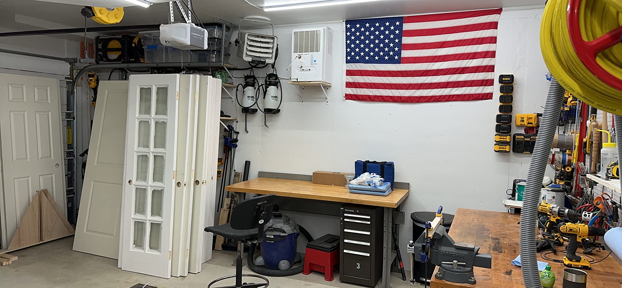 DR. INFRARED HEATER NEW Upgraded DR-975 7500-Watt 240-Volt Hardwired Shop Garage Electric Heater, Wall/Ceiling Mounted with Remote Controlled Thermostat White customer photo 2