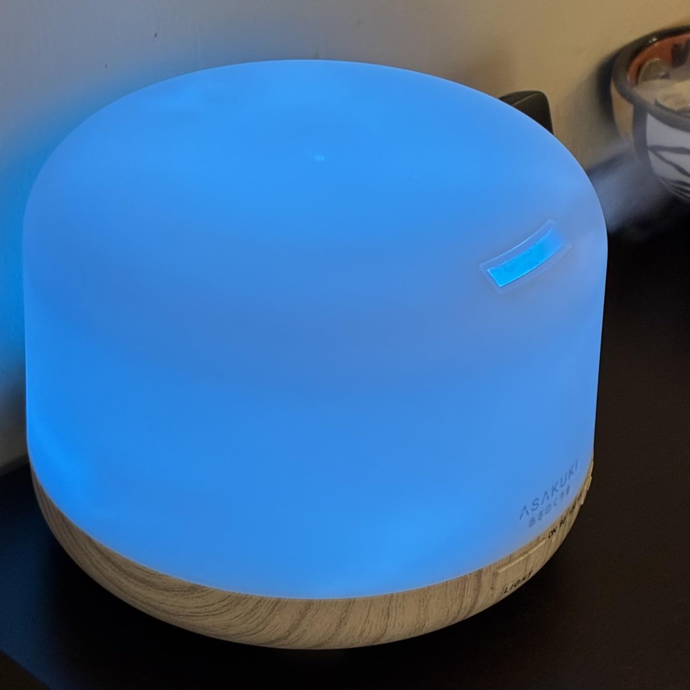 ASAKUKI Essential Oil Diffuser for Home, 500ML Aromatherapy Diffuser Humidifier with Remote Control, 7 Color LED Lights, Quiet Cool Mist Diffuser for Bedroom, Office, Gift for Mom (Yellow) customer photo 1