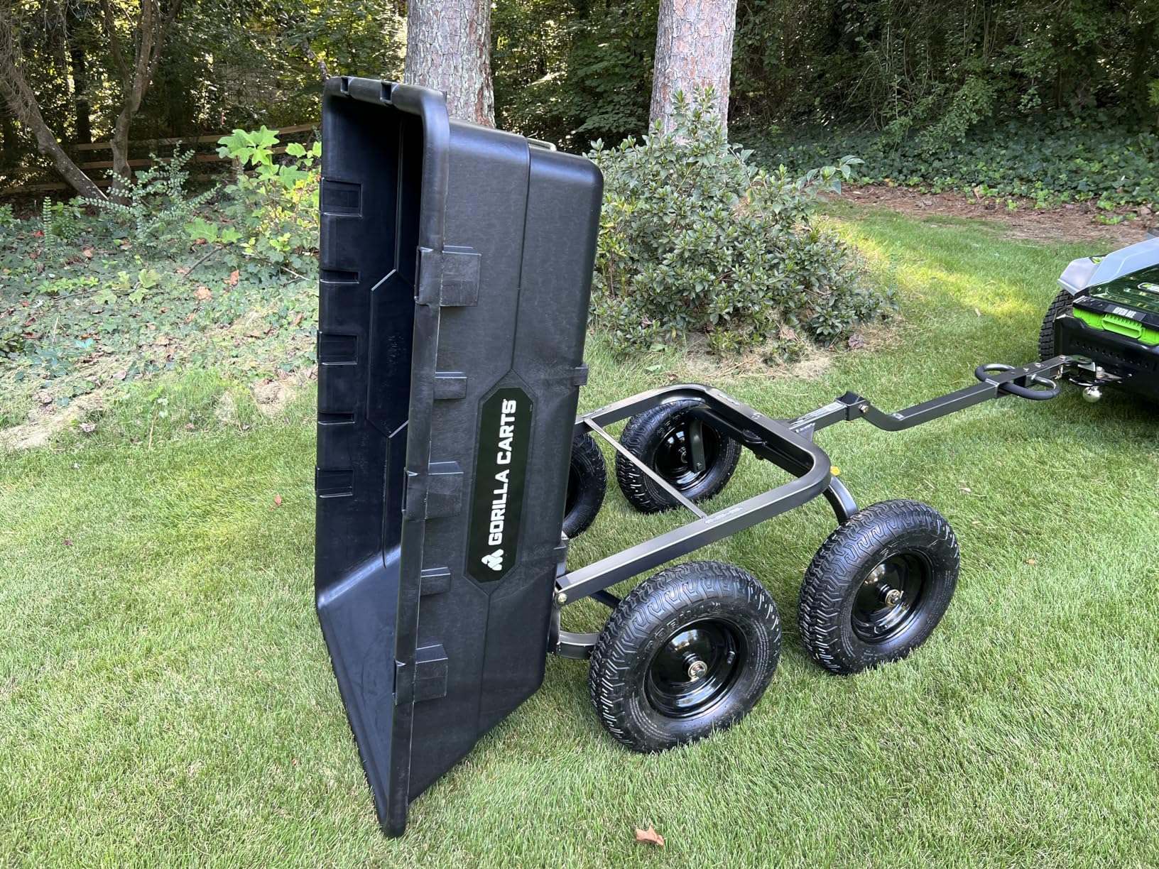 Gorilla Carts Heavy-Duty Poly Yard Dump Cart, 10 Cu Ft Tub, 1500 lb Haul Capacity, Black customer photo 1