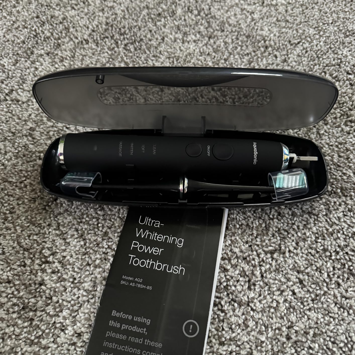 Aquasonic Black Series Ultra Whitening Toothbrush - ADA Accepted Electric Toothbrush- 8 Brush Heads & Travel Case - 40,000 VPM Electric Motor & Wireless Charging - 4 Modes w Smart Timer customer photo 2