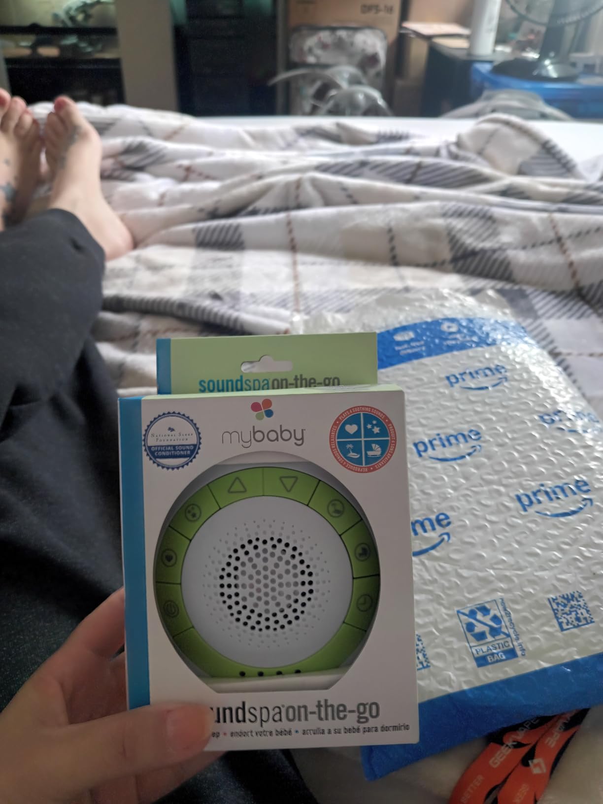 MyBaby Sound Machine, White Noise for Baby, Travel, Nursery and On The Go, 4 Soothing Sounds, Integrated Clip, Small and Lightweight, Great for Registry Gift customer photo 1