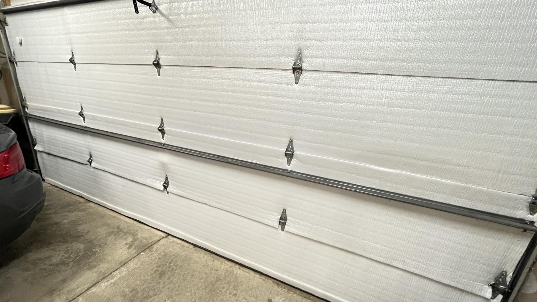 NASA TECH White Reflective Foam Core 2 Car Garage Door Insulation Kit 18FT (WIDE) x 8FT (HIGH) R Value 8.0 Made in USA customer photo 2