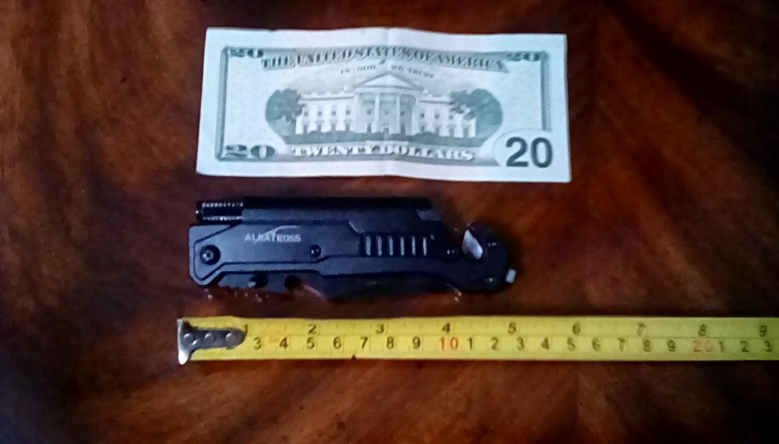 ALBATROSS 6-in-1 Survival Tactical Military Folding Pocket Knives with LED Light,Seatbelt Cutter,Glass Breaker,Magnesium Fire Starter,Bottle Opener;Multi-Function Emergency Tool(Black) customer photo 2