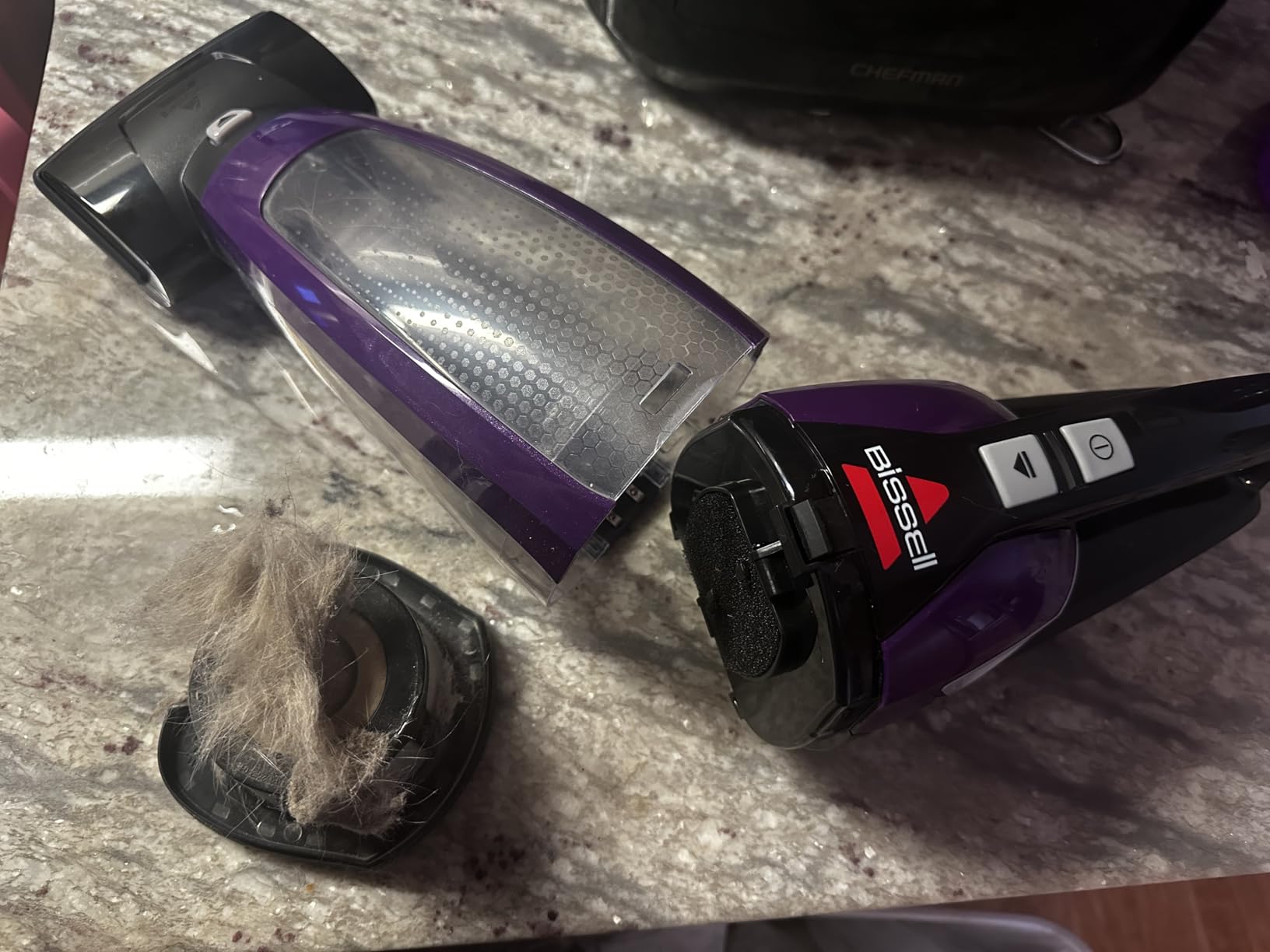 Bissell Pet Hair Eraser Cordless Hand Vacuum, Lithium Ion, Home, Auto, and Pet Vacuum, Easy-Empty Dirt Bin, Upholstery Tool, Brush Tool, and Crevice Tool Included, 2390A customer photo 1