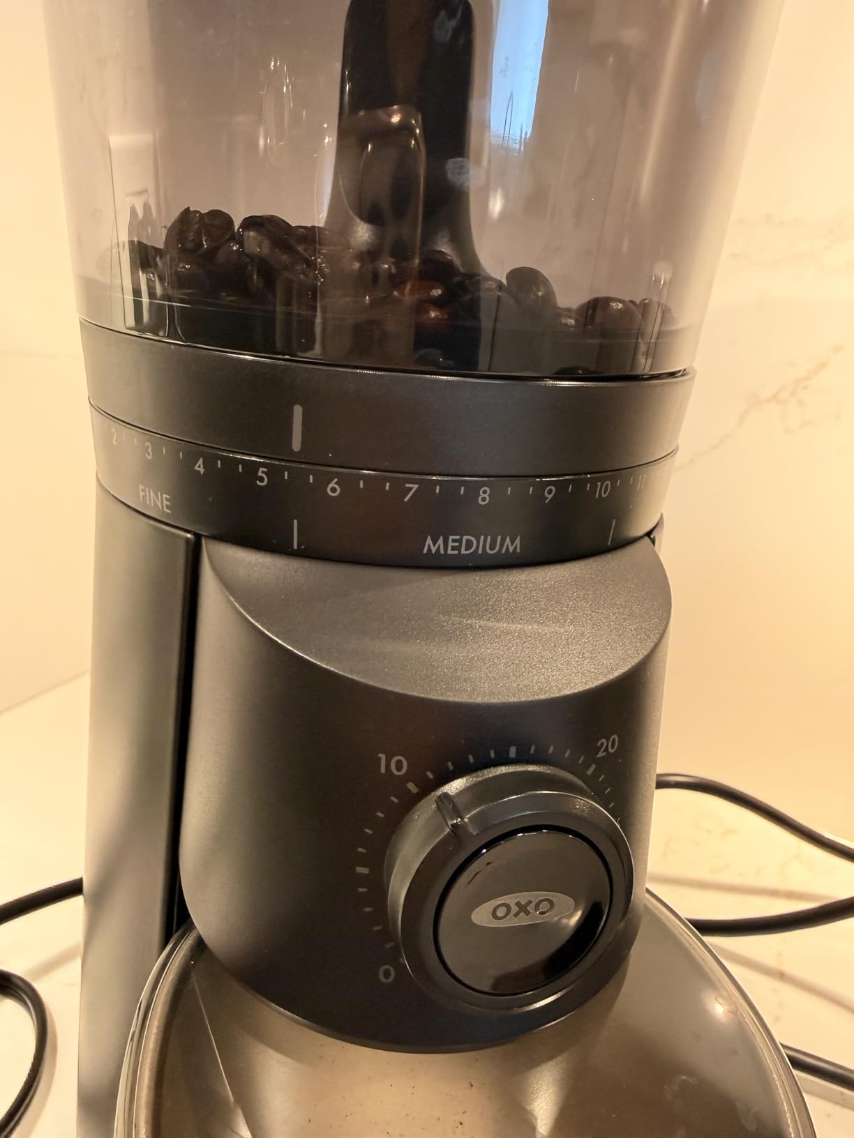 OXO Brew Conical Burr Coffee Grinder - Silver, Stainless Steel Burrs, One-Touch Automatic Smart Grind customer photo 1