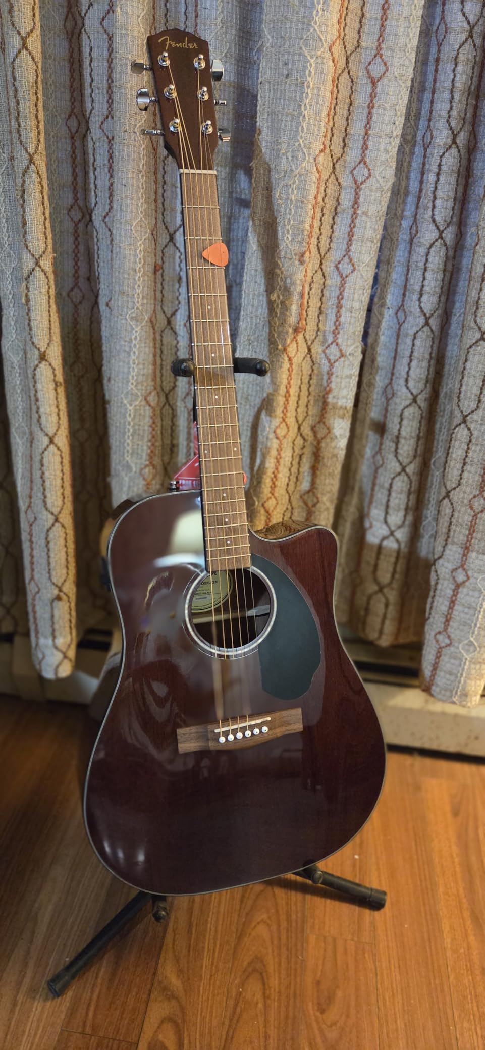 Fender CD-60SCE All-Mahogany Dreadnought Cutaway Acoustic Electric Guitar customer photo 1