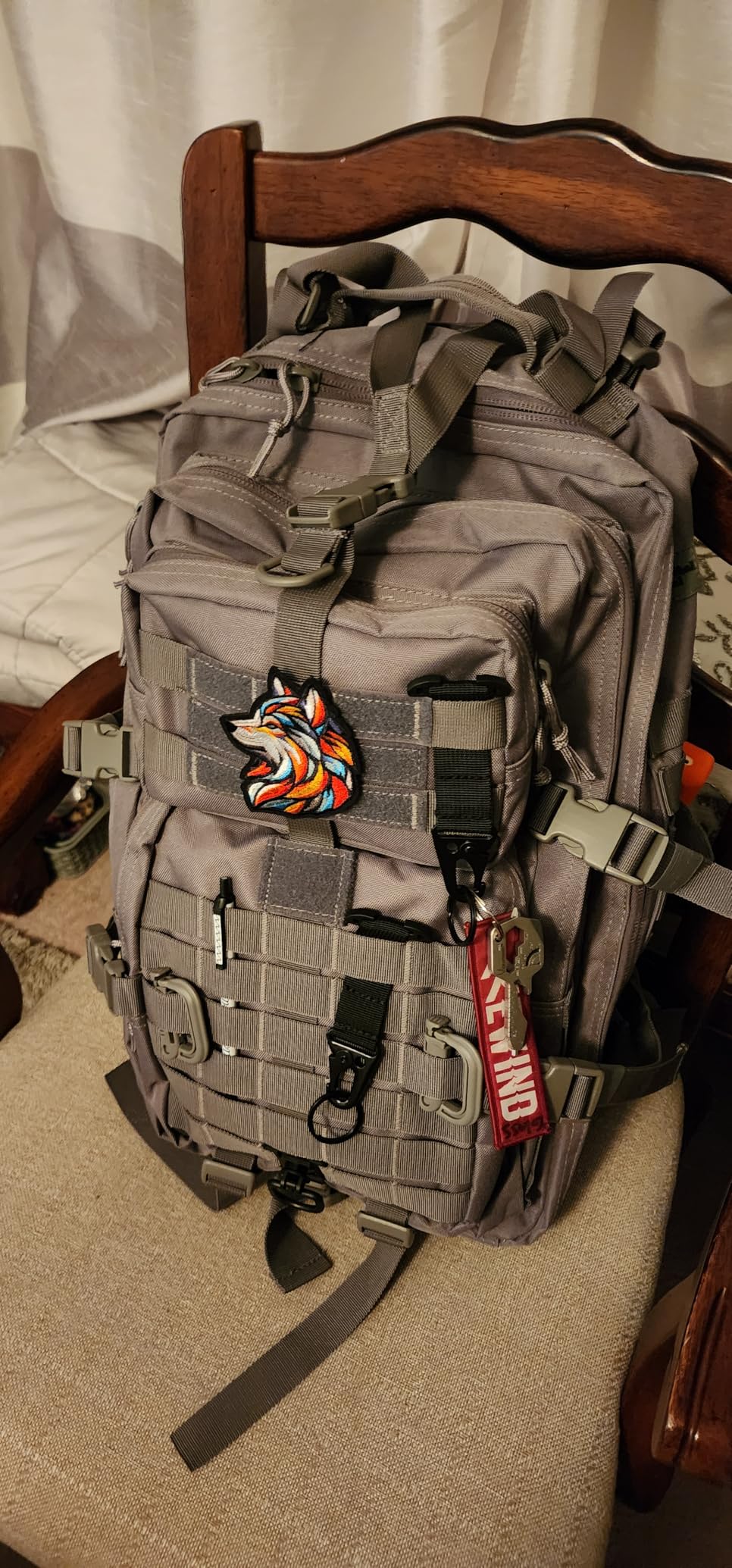 Hannibal Tactical MOLLE Assault Backpack, Tactical Backpack Military Army Camping Rucksack, 3-Day Pack Trip w/USA Flag Patch, D-Rings, Black customer photo 1