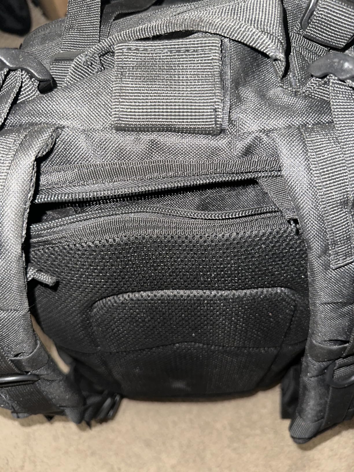 Hannibal Tactical MOLLE Assault Backpack, Tactical Backpack Military Army Camping Rucksack, 3-Day Pack Trip w/USA Flag Patch, D-Rings, Black customer photo 2