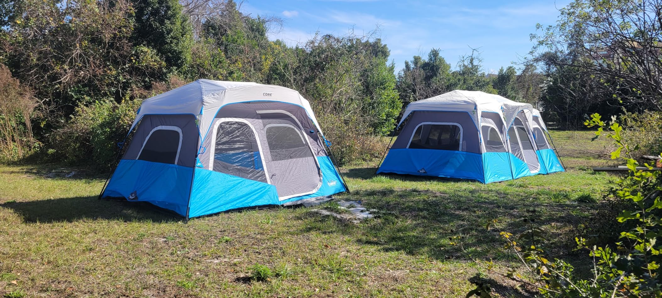 CORE Instant Cabin Tents with LED Lights | Family Multi Room Lighted Pop Up Tents for Camping | Included Storage Pockets customer photo 2