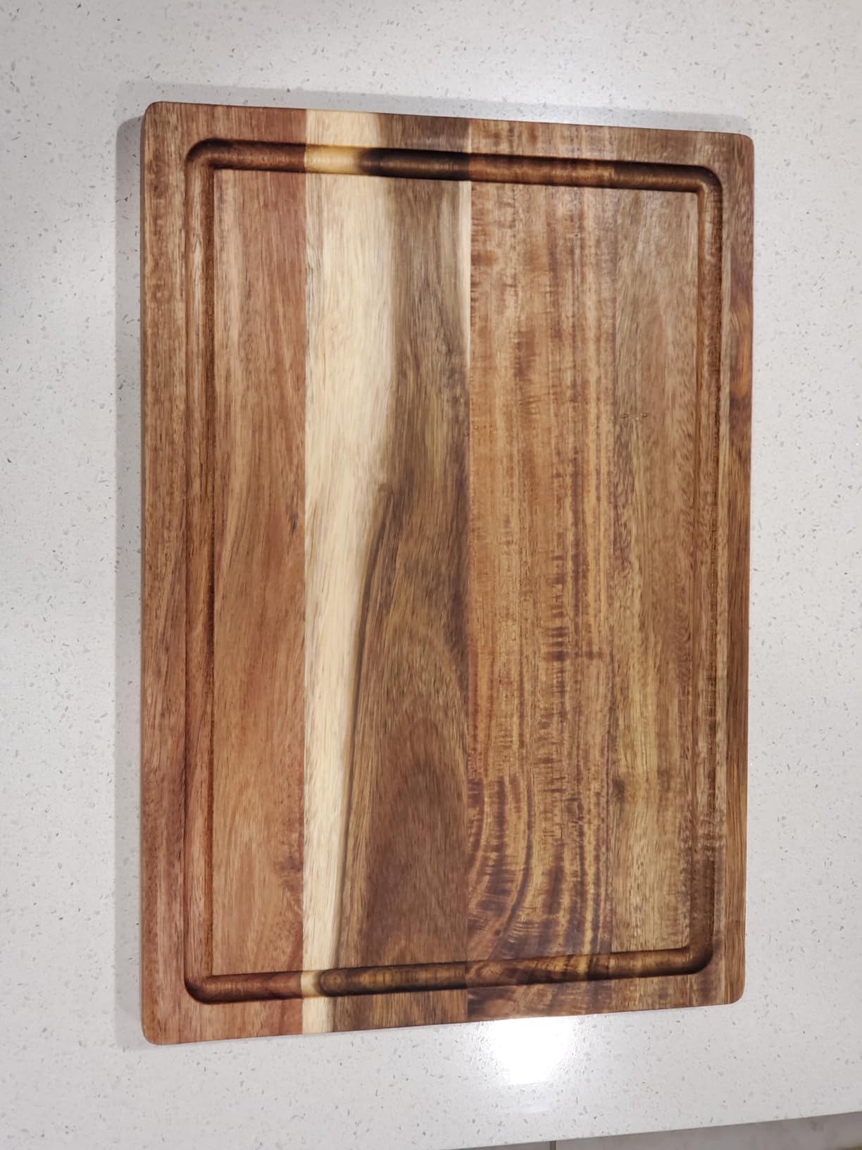 Non Toxic Wood Cutting Board - Conditioned with Natural Beeswax Flaxseed & Lemon Oil - Free of Mineral Oil - Made of FSC Certified Acacia Wood - 16