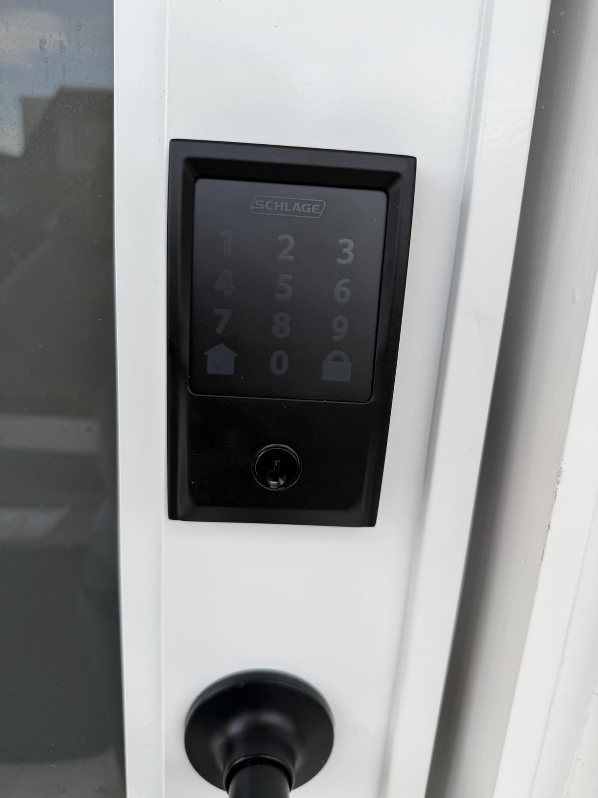 Schlage Encode Smart Wi-Fi Deadbolt Lock with Touchscreen Keypad, Keyless Front Door Entry, App Control, Alexa, Google Home and Airbnb Compatible, Matte Black, BE489WB CEN 622 customer photo 1