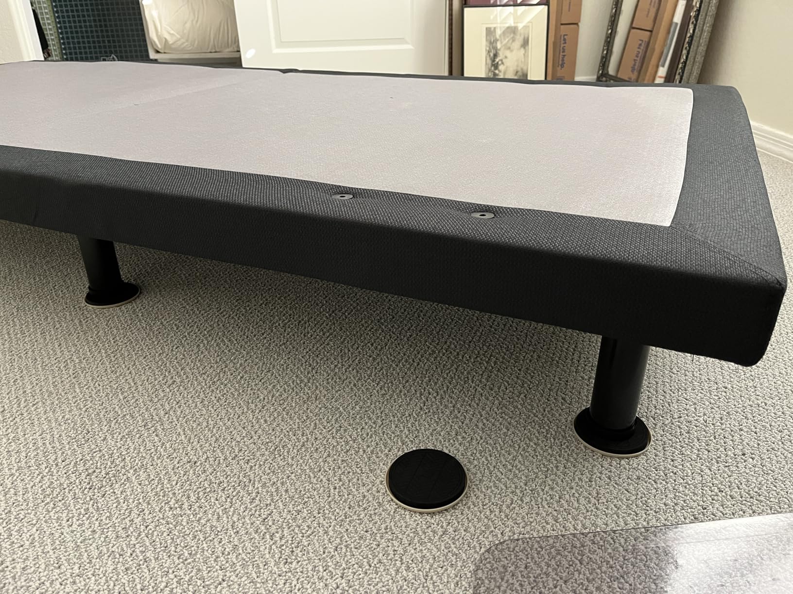 Classic Adjustable Bed Base, Head and Foot Lift, Massage, Under-Bed Lights, USB, Gel Memory, Zero Gravity Smart Frame - Queen + 14 inch Hybrid Spring Matt (Medium Soft) customer photo 1