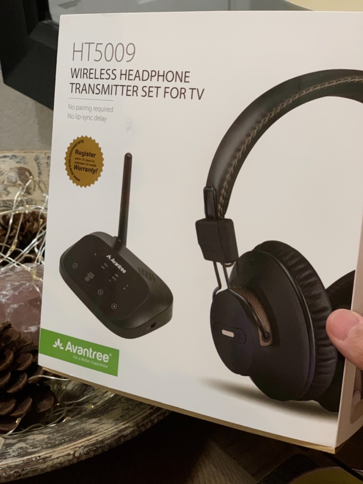Avantree HT5009 - Wireless Headphones for TV Watching with Clear Dialogue Mode, Enhanced Volume & Comfortable Fit for Seniors, 40hrs Bluetooth Headset, 164ft, Pass-Through Support, No Audio Delay customer photo 1