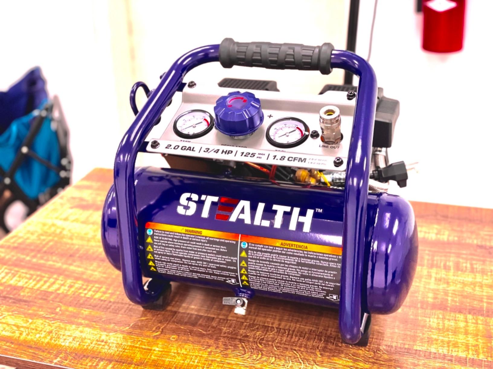 Stealth Air Compressor 2 Gallon, 3/4 HP Oil-Free Compressor, Less than 60dB Ultra Quiet Electric Air Compressor, Max 125 PSI Pressure for Tire Inflation, Nailing, Home DIY Project (SAQ-1234) customer photo 1
