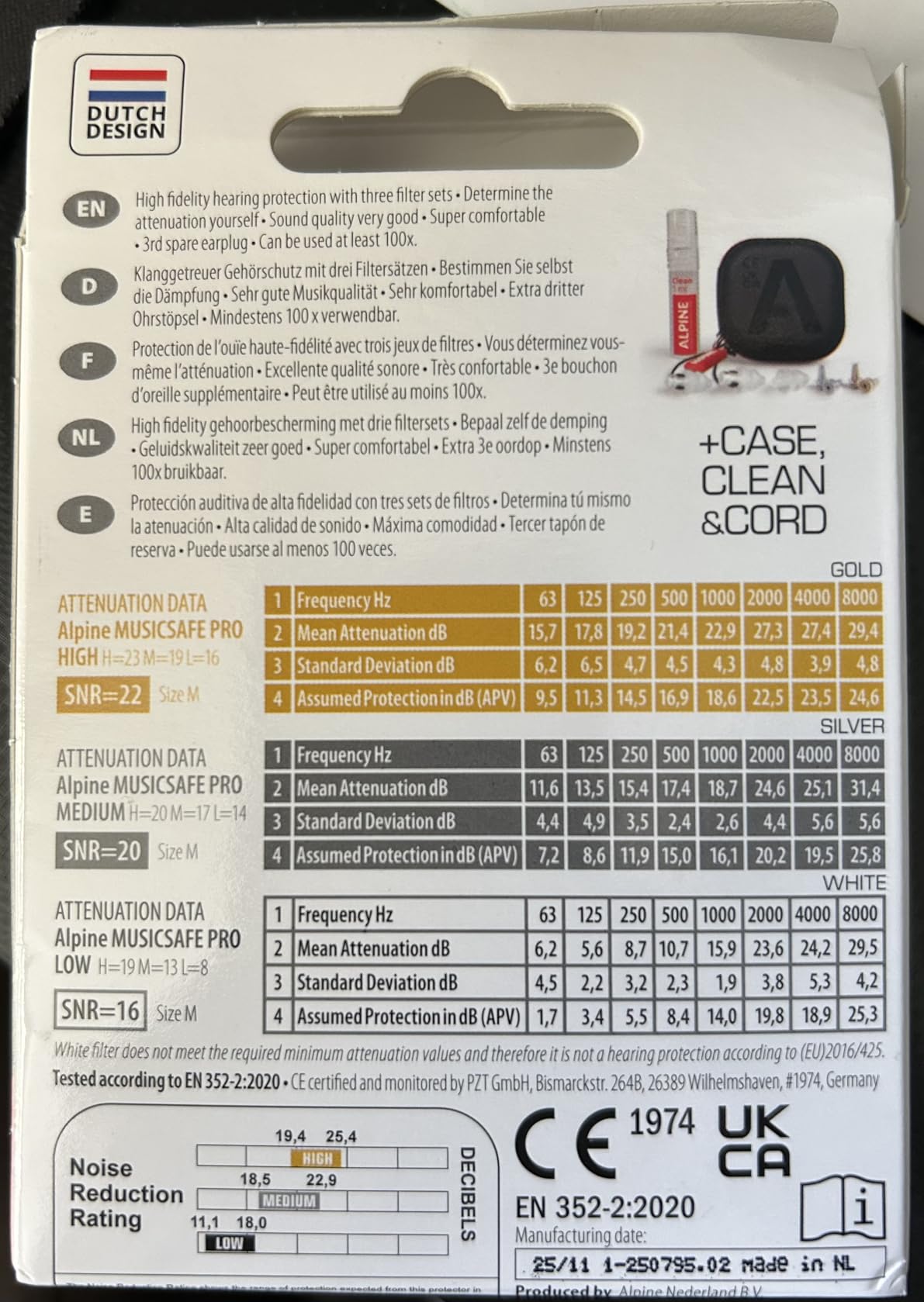 Alpine MusicSafe Pro - High Fidelity Earplugs for Musicians - 3 Interchangeable Premium Filter Sets: 16, 19 & 22 dB - Professional Musician Hearing Protection - Transparent customer photo 2