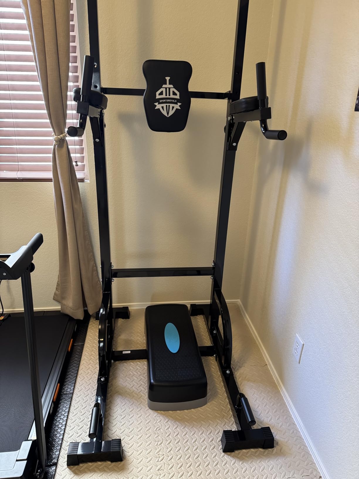 Sportsroyals Power Tower Pull Up Bar Station, 450LBS Stable Pull Up Dip Station for Home Gym customer photo 2