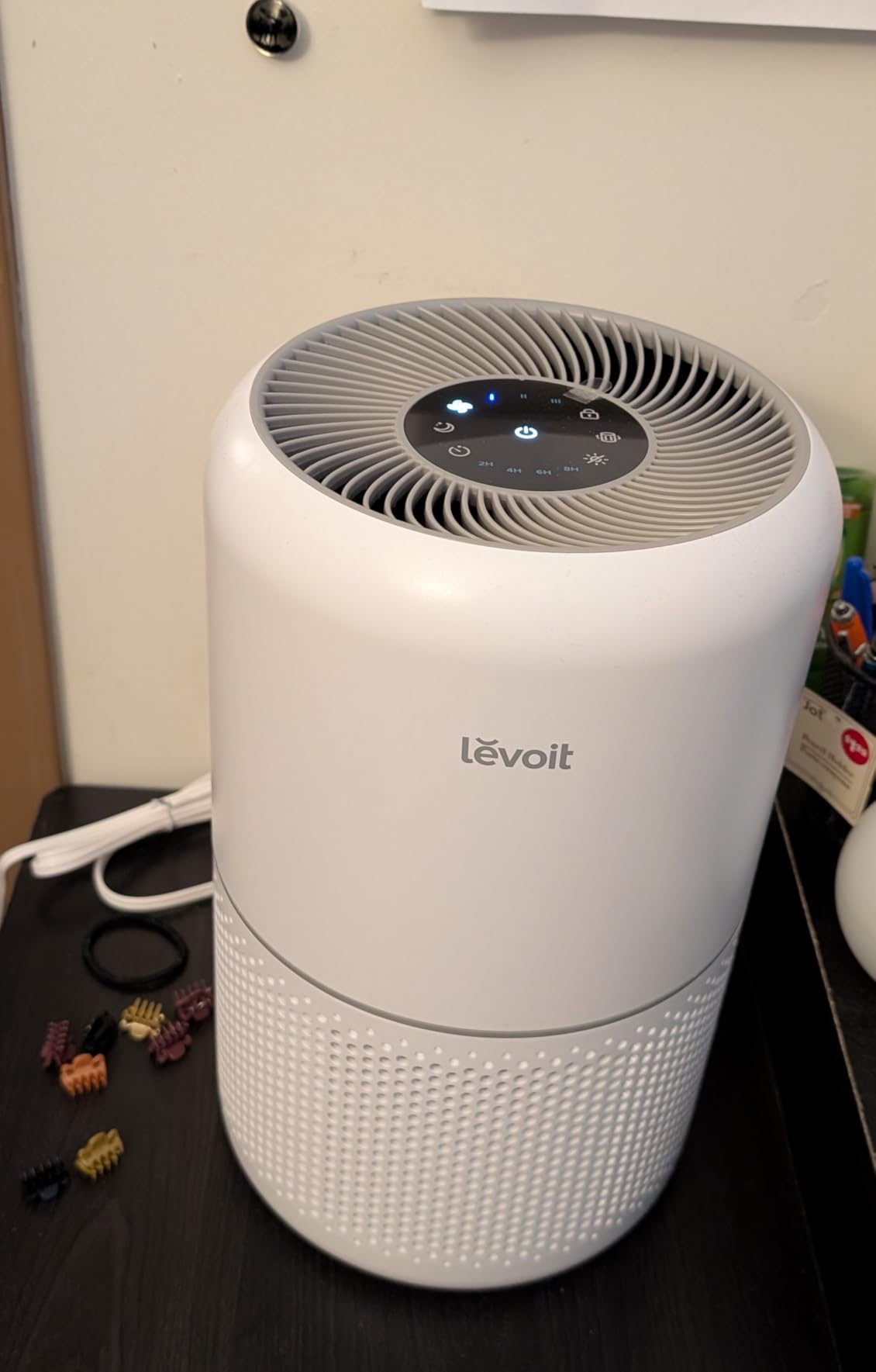 LEVOIT Air Purifier for Home Allergies Pet Hair in Bedroom, Covers Up to 1073 ft² by 56W High Torque Motor, AHAM VERIFIDE, 3-in-1 Filter with HEPA Sleep Mode, Remove Dust Smoke Odor, Core300-P, White customer photo 1