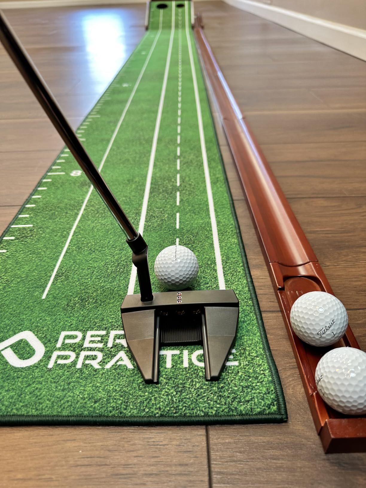 Perfect Practice Putting Mat - Indoor Putting Green for Home & Office - Golf Training Aid for Putting Practice - Premium Golf Putting Mat with Realistic Turf customer photo 2