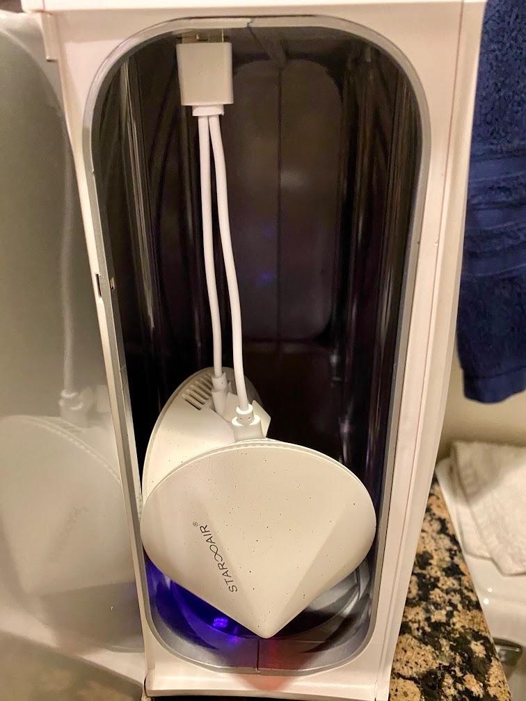 PhoneSoap XL (HomeSoap) UV Light Sanitizer | 360° UV Sanitizing Box & Charger | Large Capacity | Sanitizes Tablets, Baby Bottles, Remotes, Toys & More (White) customer photo 2