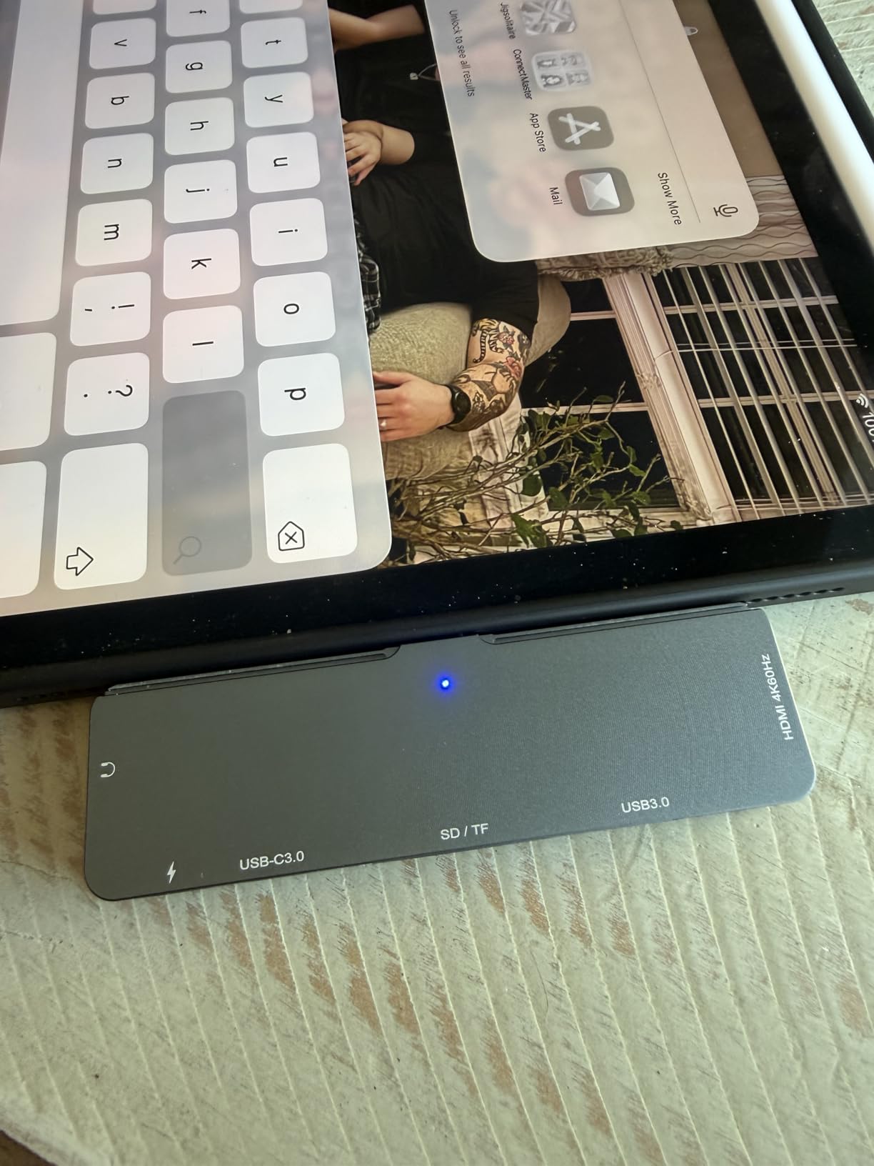 iPad Pro USB C Hub Adapter for iPad Pro 2024 M4 M2 M1,7-in-1 Hub with 4K@60Hz HDMI,3.5mm Jack,USB3.0,PD 60W,SD/TF Card Slot,iPad Air 4/5,iPad mini 6,iPad pro 13 12.9 Accessories customer photo 2