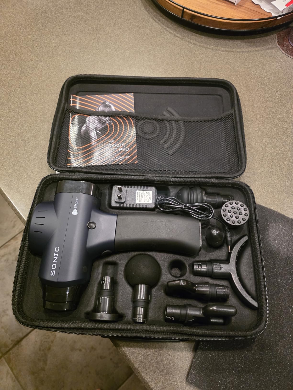 LifePro Massage Gun - Percussion Muscle Massager for Athletes with 8 Massage Heads and 5 Speed Settings - Deep Tissue Back and Muscle Massage Gun for Recovery customer photo 1