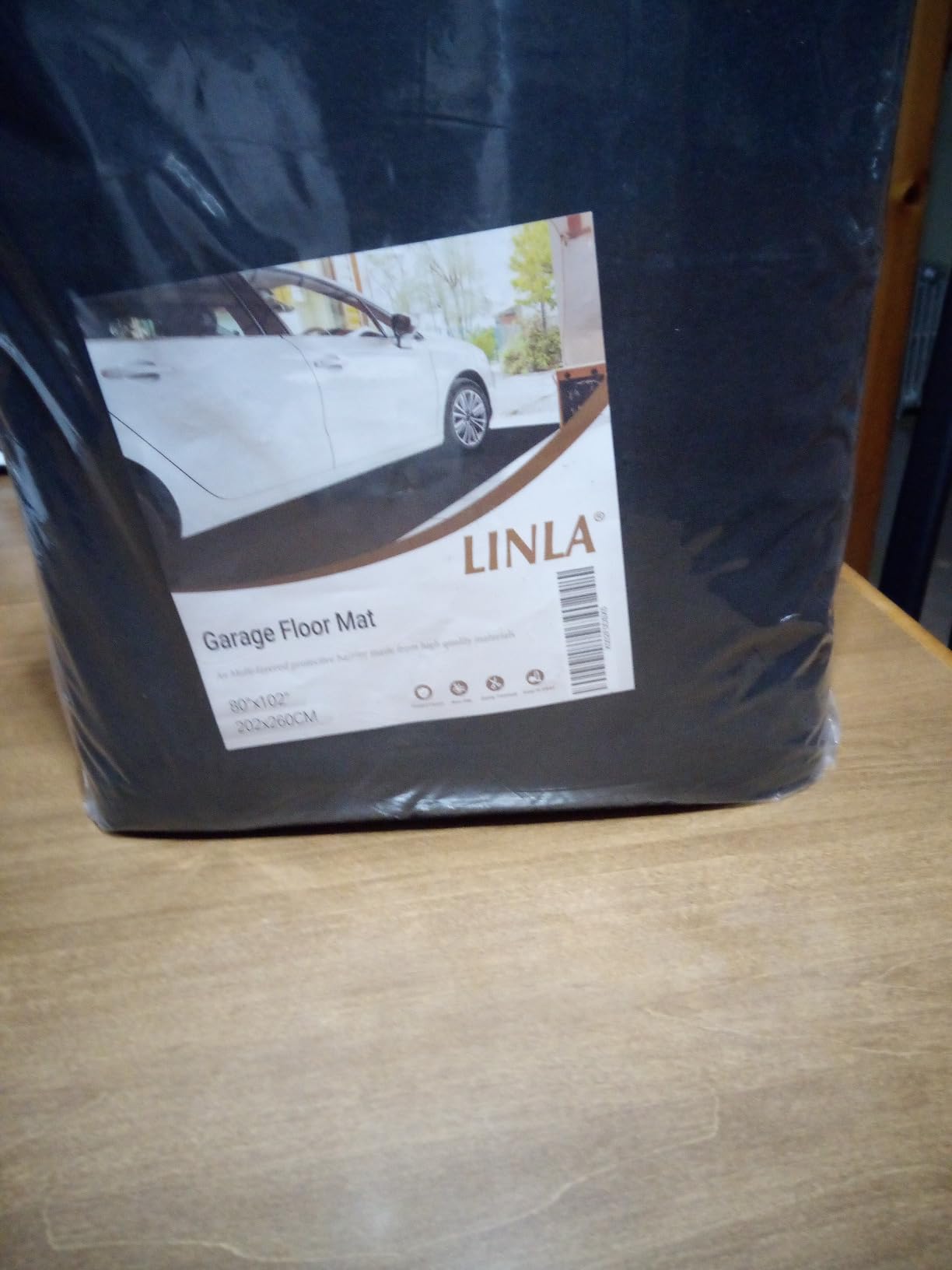 LINLA Premium Absorbent Oil Mat Contains Liquid Garage Floor Mat 8.5'x 6.6', Reusable, Washable, Protects Floor, Driveway Surface, Shop, Parking customer photo 1