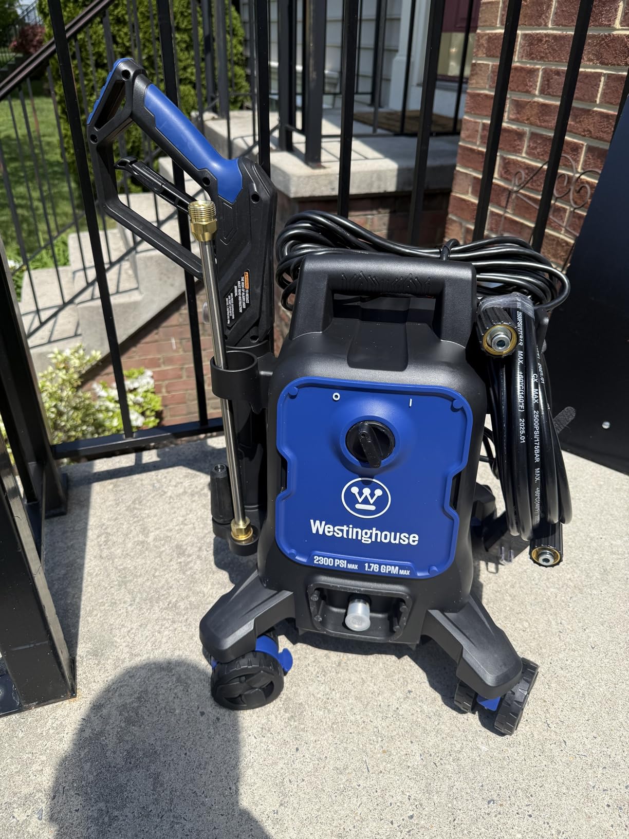 Westinghouse ePX3100 Electric Pressure Washer, 2300 Max PSI 1.76 Max GPM with Anti-Tipping Technology, Onboard Soap Tank, Pro-Style Steel Wand, 5-Nozzle Set, for Cars/Fences/Driveways/Home/Patios customer photo 1