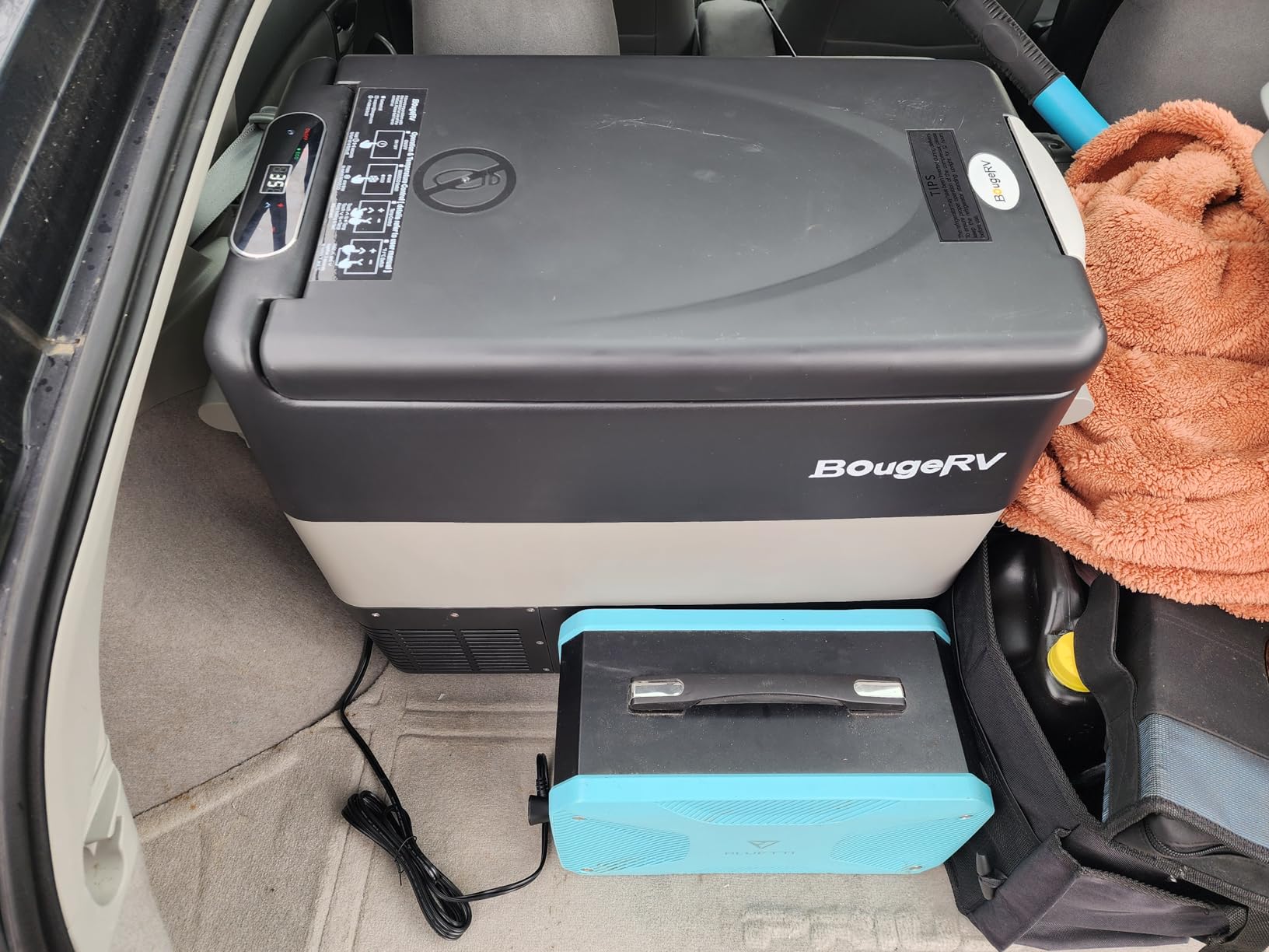 BougeRV 12V Portable Refrigerator Fridge Freezer Portable Car Fridge 53 Quart Electric Cooler 12V/24V DC 110~240 V AC for RV Truck Jeep Pickup SUV Van Boat Camping Tailgating Road Trip Outdoor Travel customer photo 2