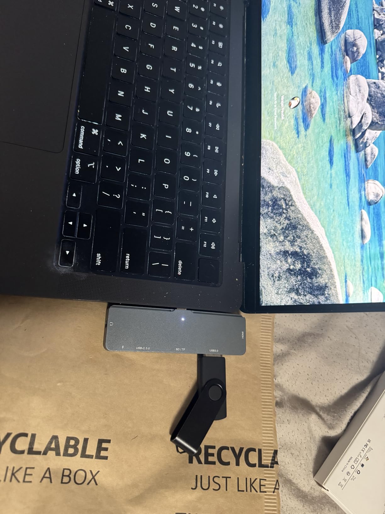 iPad Pro USB C Hub, 7-in-1 Adapter for iPad Pro M4 M2 M1 13 12.9 11 inch iPad Air 5 4 Docking Station with 4K HDMI, USB-C PD, SD/TF Card Reader, USB 3.0, 3.5mm Headphone Jack, iPad mini 6 Accessories customer photo 2