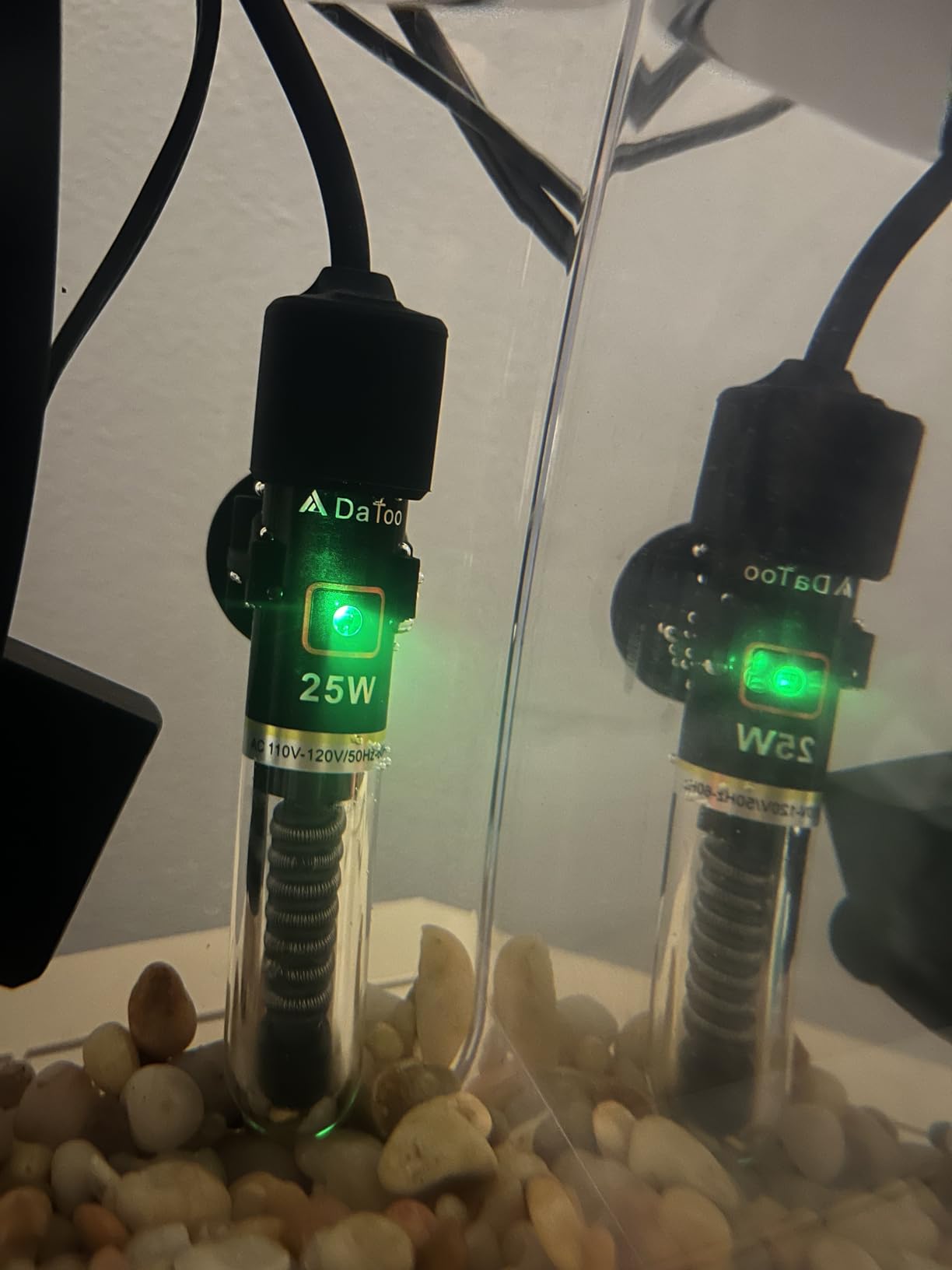 DaToo Mini Aquarium Heater 25W Small Fish Tank Heater with Free Thermometer Sticker customer photo 2