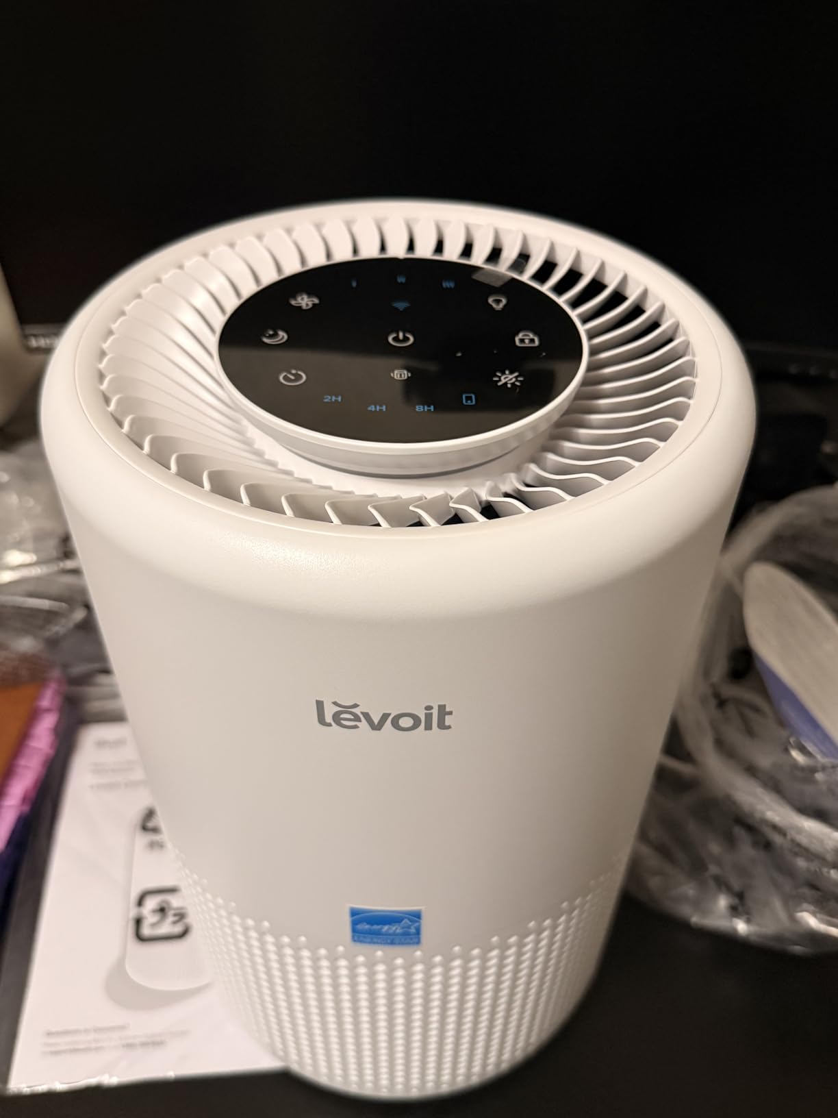 LEVOIT Air Purifier for Home Bedroom Dorm Room, Smart & Voice Control, AHAM VERIFIDE, 3-in-1 Filter With HEPA Sleep Mode, for Pollen, Pollutants, Smoke, Dander, Dust, Core 200S-P, White customer photo 1