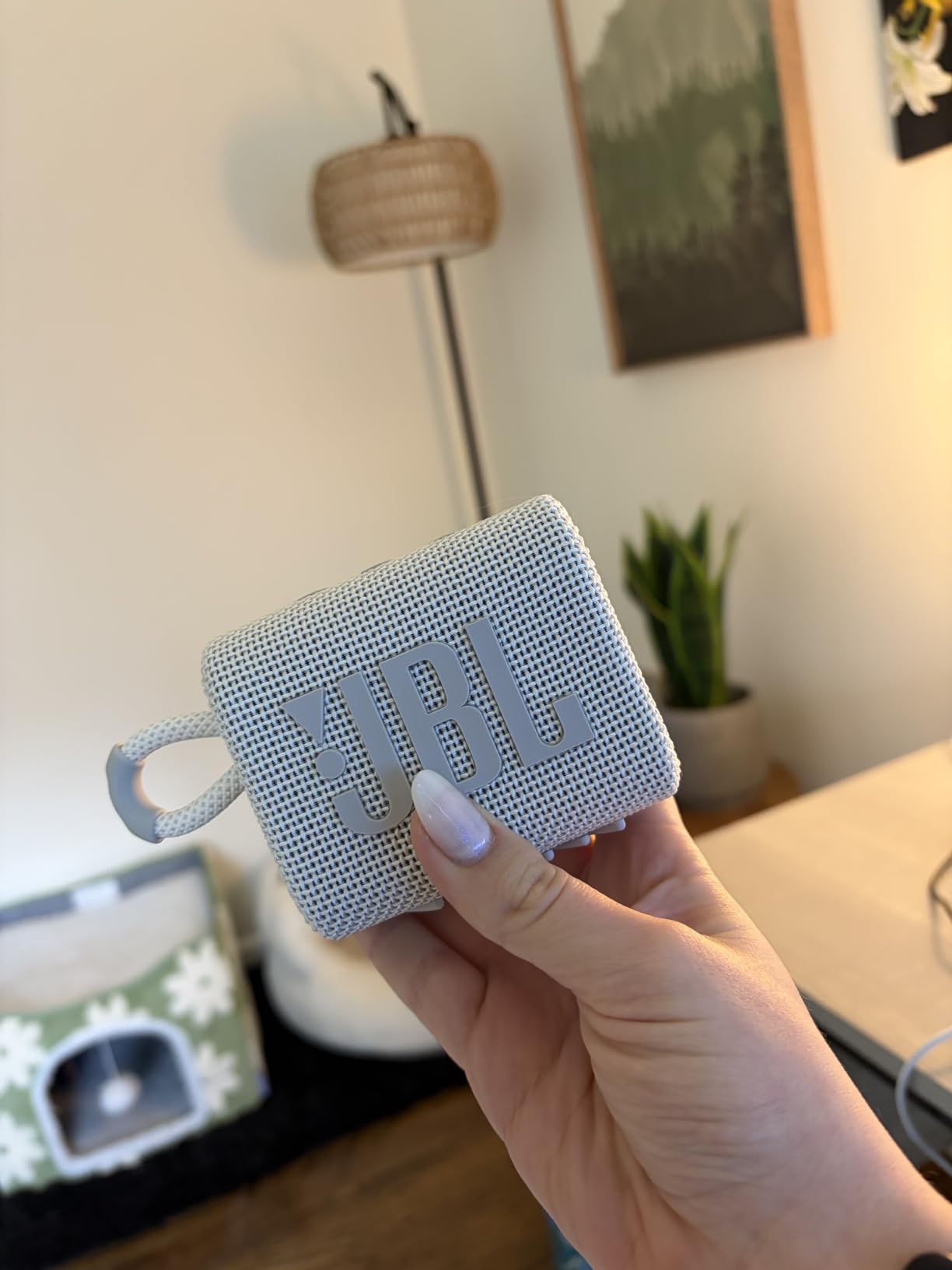 JBL Go 3 - Portable Mini Bluetooth Speaker, big audio and punchy bass, IP67 waterproof and dustproof, 5 hours of playtime, speaker for home, outdoor and travel (Teal) customer photo 2