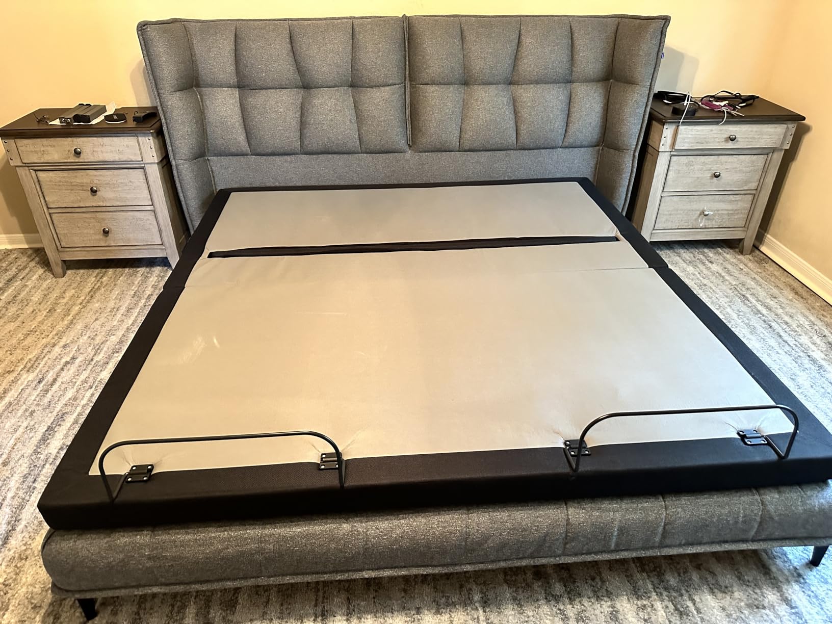 Sven & Son Bliss Adjustable Bed Base-Frame Only, Head and Foot Lift, Lumbar Support, Head-Pillow-Tilt, Massage, Under-Bed Lights, USB, Memory Positions, Zero Gravity - Split King customer photo 2