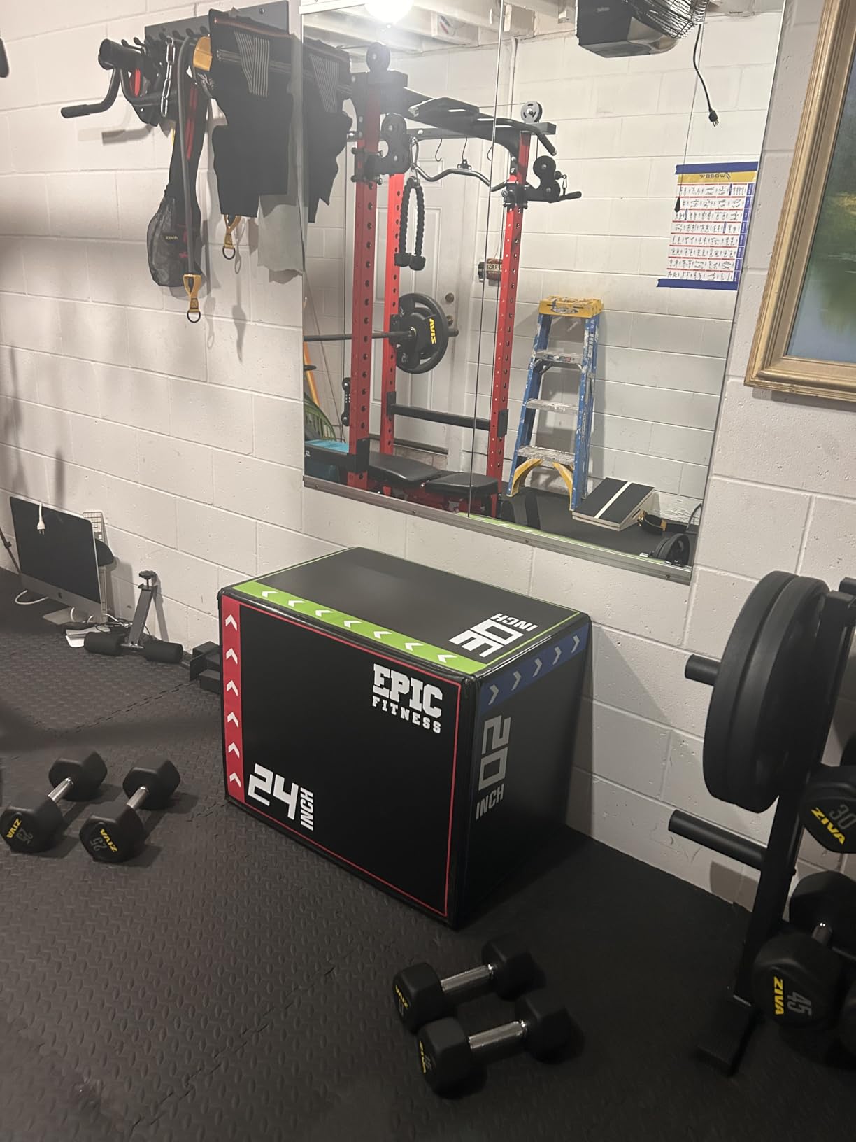 3-in-1 Foam Plyometric Jump Box - High-Density EPE Foam Core - Non-Slip and Easy-to-Clean PVC Leather Cover - Box Height: 20, 24, 30 Inches - For HIIT, MMA, Crossfit, Exercise, Fitness Training customer photo 2