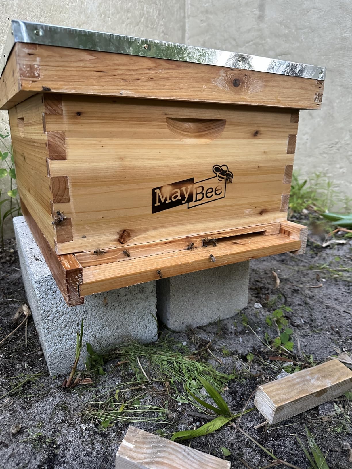 Beehive Starter Kit 8-Frame Bee Boxes and Frames Starter Kit Wax Coated Bee Hives and Supplies Starter Kit Including Beekeeping Tools Kit with Beekeeping Veil customer photo 2