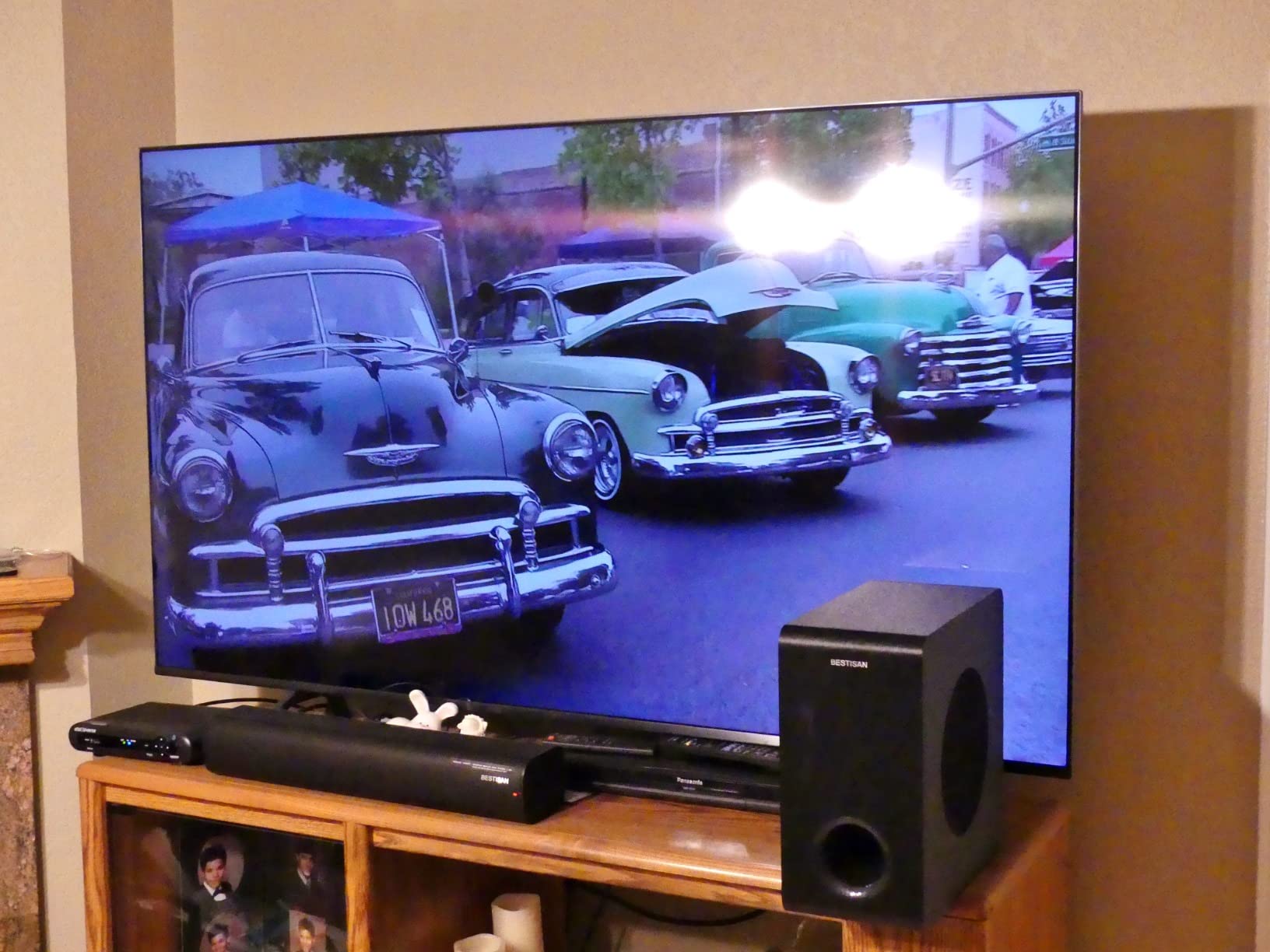 BESTISAN Powered Subwoofer, 6.5'' Side Firing Home Audio Sub, Deep Bass Response Subwoofers customer photo 1