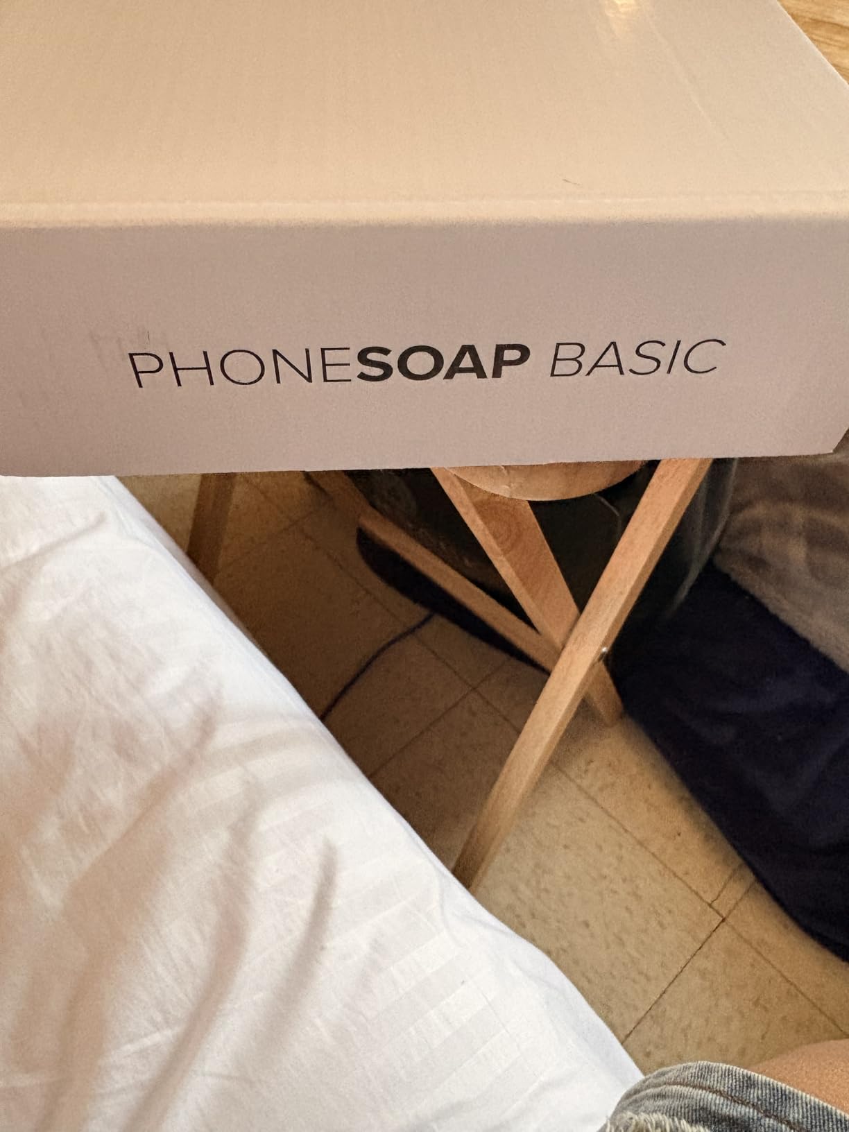 PhoneSoap Basic Cell Phone UV Light Sanitizer Box | Patented and Clinically Proven 360 Degree UV Light Sanitizer | (White) customer photo 2