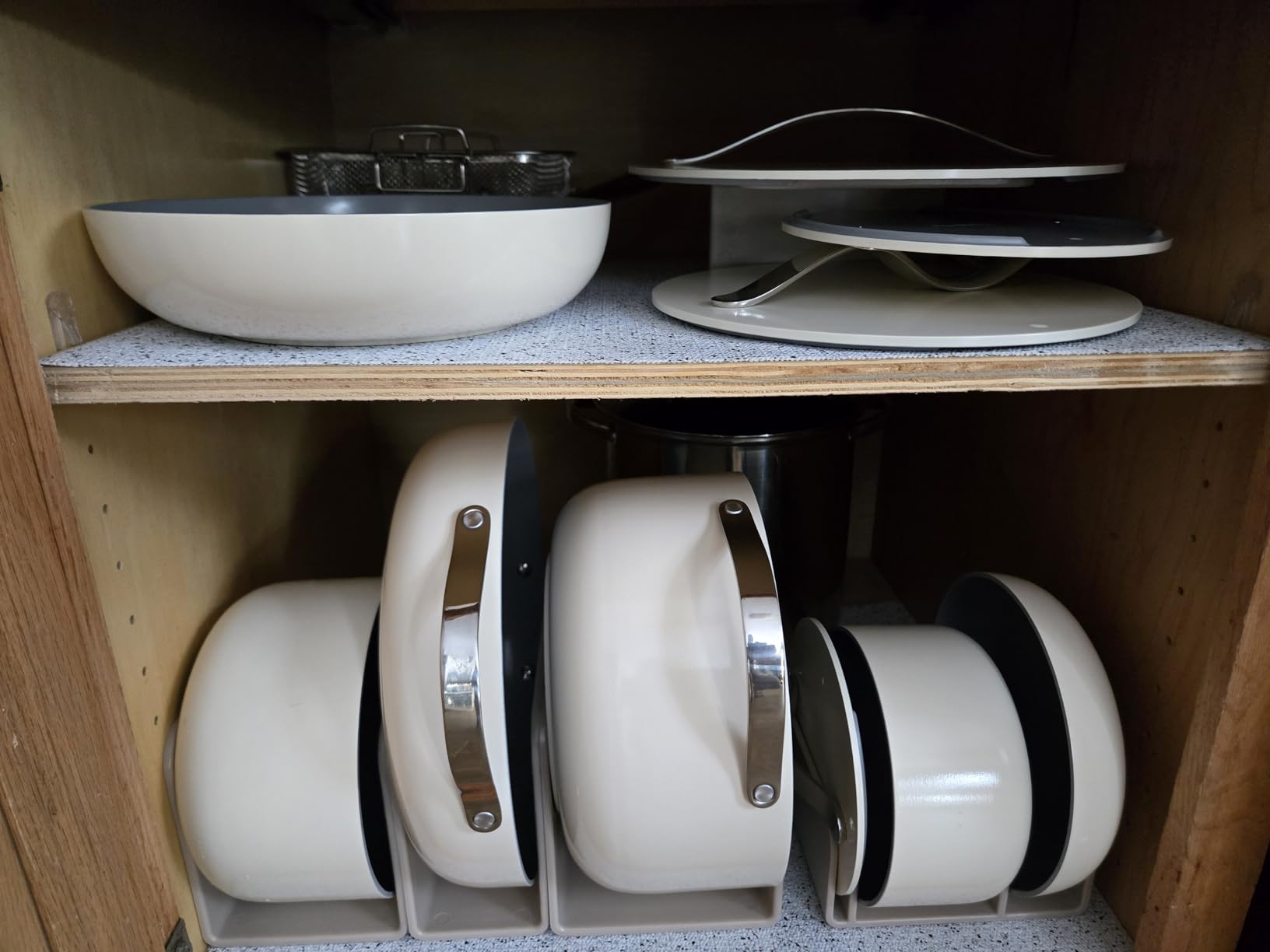 Caraway Non-stick Ceramic Cookware Set (12 Piece) Pots, Pans, Lids and Kitchen Storage - PFAS & PFOA Free - Oven Safe Pan Set & Compatible with All Stovetops - Cream customer photo 1