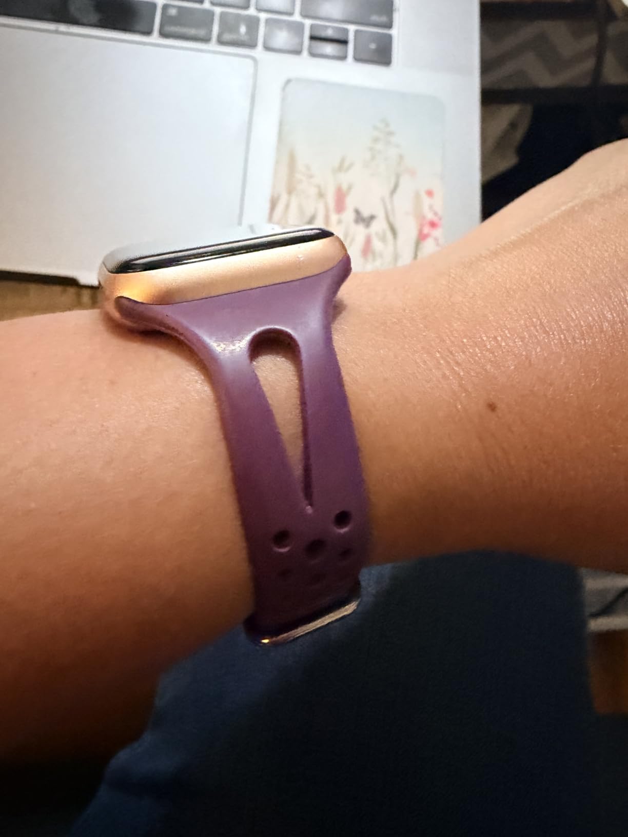 Getino Compatible with Apple Watch Bands 38mm 40mm 41mm 42mm 44mm 45mm 46mm 49mm for Women Men, Soft Durable Breathable Thin Slim Narrow Band for iWatch Series 11 10 9 8 7 6 5 4 3 2 1 Ultra SE customer photo 1