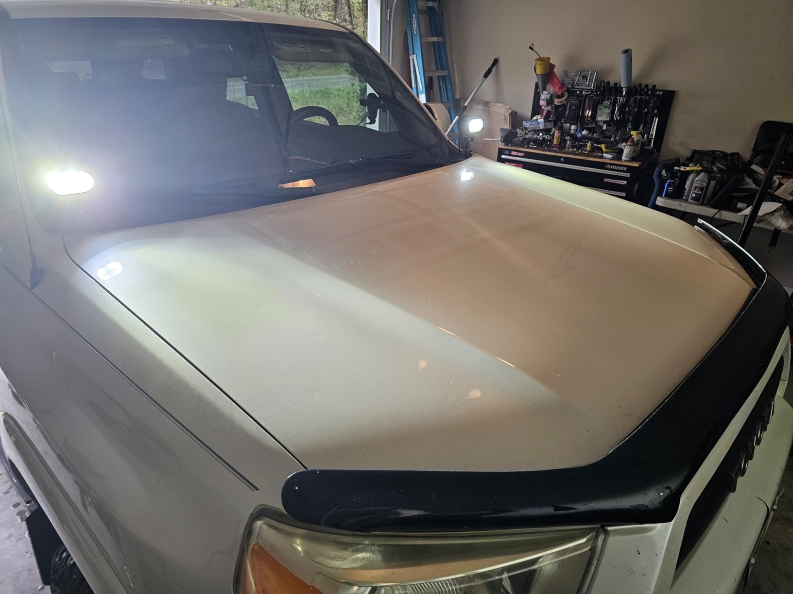 Auxbeam 4 Inch LED Light Pods, 60W Square Offroad Driving Light Super Bright 120° White Broad Flood Beam Pods Light with Off Road Wiring Harness for Wrangler Truck Pickup SUV ATV UTV (2 Pcs) customer photo 2