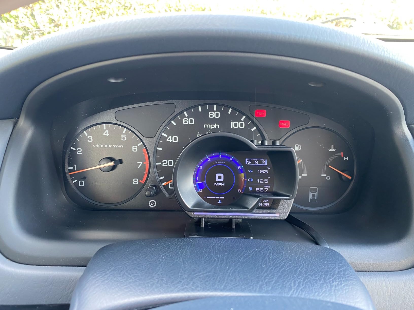 wiiyii obd2 Gauge Display Heads up Display for Cars Car HUD Head Up Display P6, OBD+GPS Smart Gauge, obd2 Speedometer with Speed,RMP,Water Temperature,Overspeed Alarm,Works Great for Most Cars customer photo 2