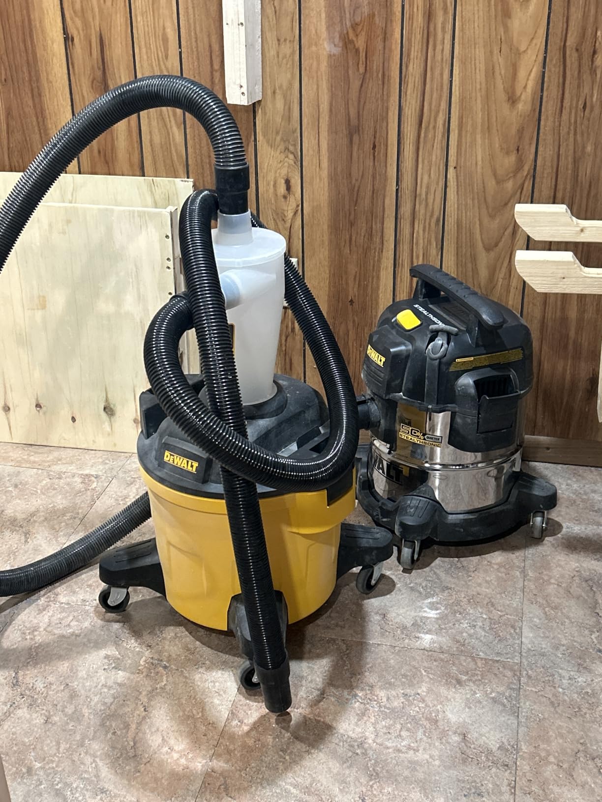 DEWALT Dust Separator with 6 Gallon Poly Tank, 99.5% Efficiency Cyclone Dust Collector, High-Performance Cycle Powder Collector Filter, DXVCS002 customer photo 2