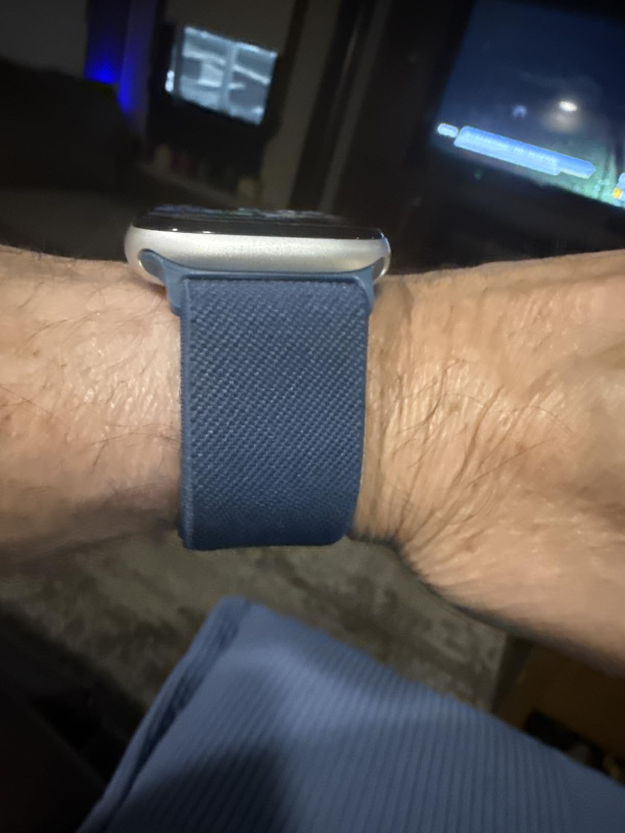 Adorve Stretchy Band Compatible with Apple Watch Bands Ultra 3/2/1 49mm 46mm 45mm 44mm 42mm 41mm 40mm 38mm Men Women, Soft Nylon Elastic Braided Strap for iWatch Series 11/10/9/8/7/6/5/4/3/SE customer photo 1