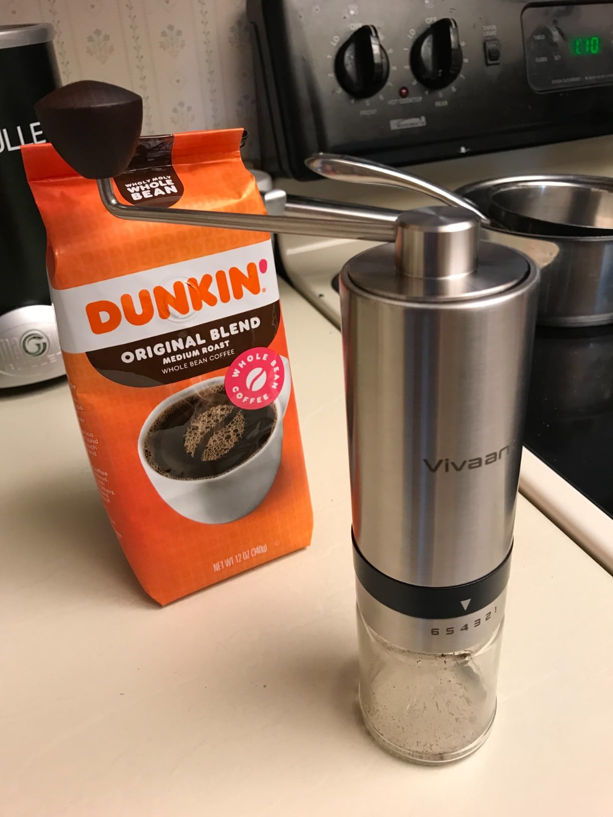 Vivaant Coffee Grinder Manual Capacity 32g - Stainless Steel Conical Burr Coffee Grinder Hand, Manual Coffee Grinder Espresso with Adjustable Settings, Portable Coffee Bean Grinder for French Press customer photo 2