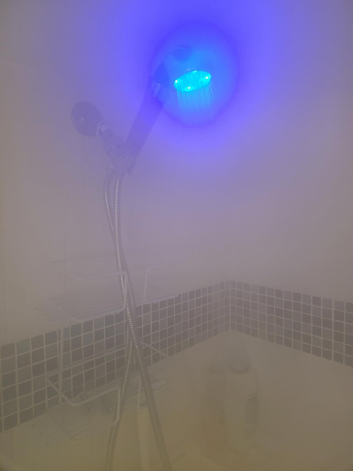 FASTRAS LED Shower Head with Handheld, High Pressure Shower Head with Hose, Holder & PTFE Tape etc, 3 Water Temperature-Controlled Water Saving Filtered Shower Head for Dry Hair& Skin customer photo 1
