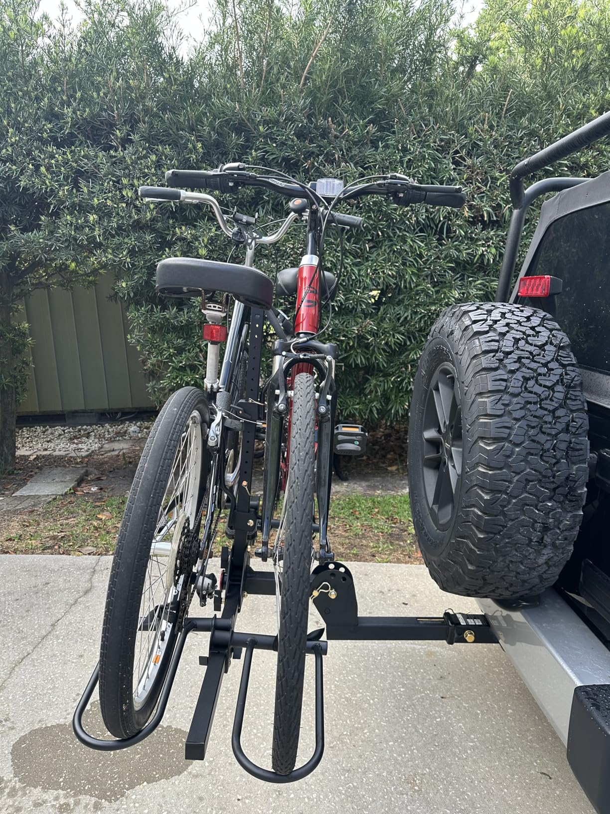 Young Bike Rack Hitch for Car - 200LB 2-Bike Rack Hitch Mount Platform Style Hitch Bike Rack, Smart Tilting & Easy Fold for Car SUV with 2 Inch Receiver, Bike Carrier Fits Up to 5-inch Fat Tire customer photo 2